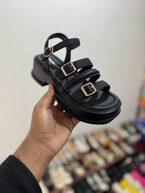 Chunky Pu Leather Platform